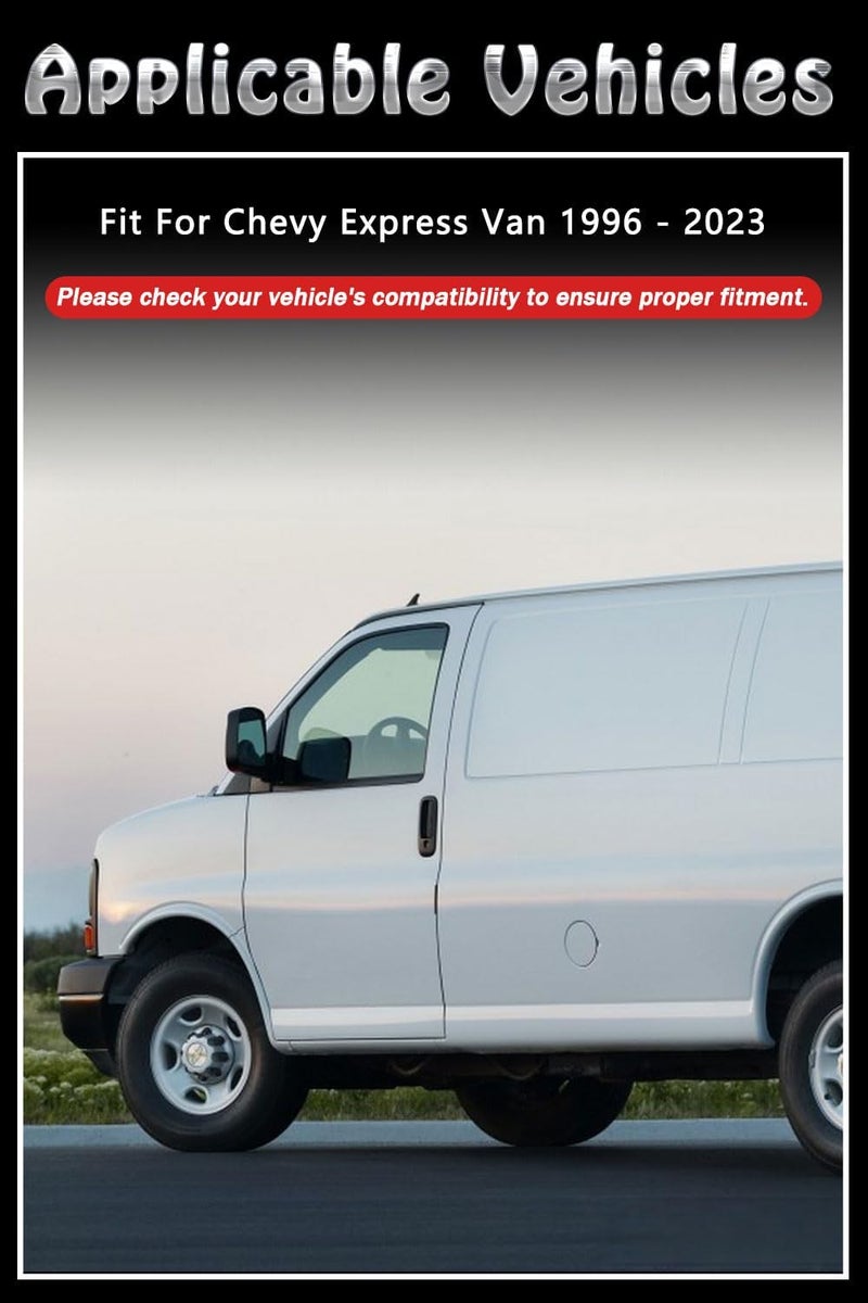 BriYorWay Vent Shades Rain Guards for Chevy Express Van 1996-2023 Accessories, for Chevy Express Van Window Deflectors Window Visors - Image 2
